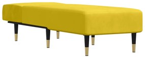 Chaise longue veludo amarelo