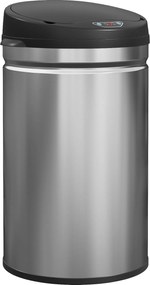 Balde de Lixo de Cozinha Automático 30 L em Aço Inoxidável Sensor Infravermelhos Fecho Automático 32x30,5x51 cm Prata