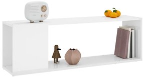 Móvel de TV 100x24x32 cm derivados de madeira branco brilhante