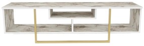 Móvel TV Asal – Dourado e Branco – 150x35,2x40 cm