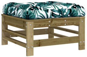 8 pcs conjunto lounge de jardim c/ almofadões pinho impregnado