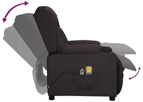 Poltrona de massagens elétrica couro artificial preto