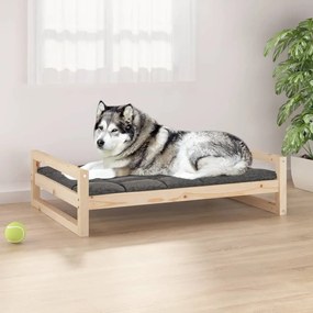 vidaXL Cama para cães 105,5x75,5x28 cm madeira de pinho maciça