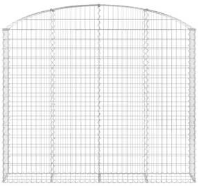 Cesto gabião arqueado 200x30x160/180 cm ferro galvanizado