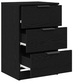 Criado-mudo de Carvalho Preto vidaXL - 40x65x65 cm