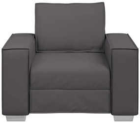 Cadeira de sofá vidaXL Cinza 59 cm em Couro Sintético