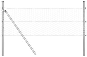 Cerca Hexagonal vidaXL 0.8x50 m Aço Galvanizado