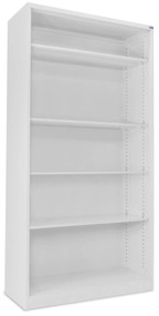 Armário de Escritório Aberto 1950x1000x420 mm Branco – 4 Prateleiras - IND