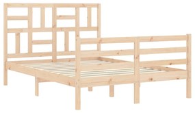 Estrutura de cama com cabeceira 120x200 cmmadeira maciça