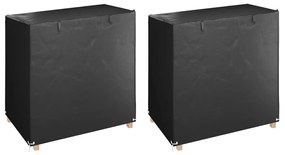 3155381 vidaXL Capas p/ banco baloiço 2 pcs 8 ilhós 125x90x135/165 polietileno