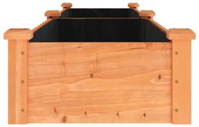 Canteiro elevado c/ forro 240x45x25 cm abeto maciço castanho