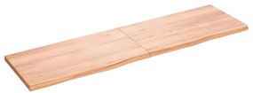 vidaXL Tampo de mesa 180x50x(2-4) cm carvalho tratado castanho-claro