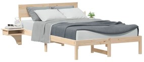 Estrutura de cama com mesas de cabeceira Castanho 120 x 200 cm