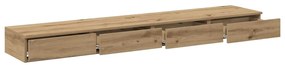 Caixas de Cama vidaXL Carvalho Artesanal 180x36,5x16,5 cm Madeira de E