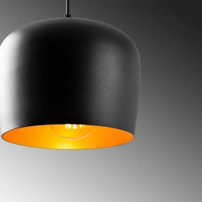 Candeeiro Suspenso Dodo – Preto – 22 x 22 cm