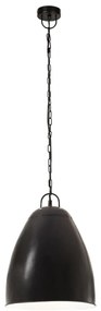 Candeeiro suspenso industrial redondo 25 W 32 cm E27 preto