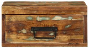 Mesa de cabeceira de parede madeira recuperada maciça