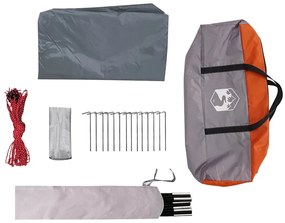 Lona de campismo 460x305x210 cm impermeável laranja