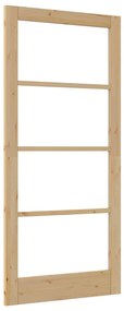 Porta Interior com Vidro "ORKDAL" 93x202x4 cm Madeira Sólida de Pinhei