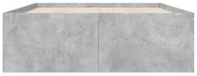 Estrutura de cama 140x200 cm derivados de madeira cinza cimento