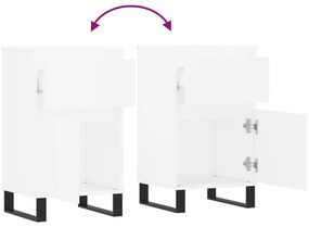Aparadores 2 pcs 40x35x70 cm derivados de madeira branco