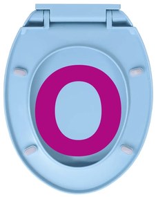 Tampo de sanita oval com fecho suave azul