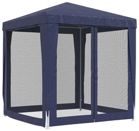 Tenda para festas c/ 4 paredes laterais em rede 2x2 m PEAD azul