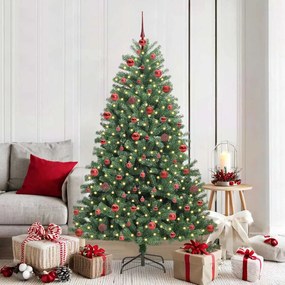 vidaXL Árvore de Natal Articulada Artificial Verde 180 cm PVC e Metal