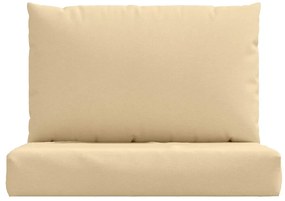 Almofadões de paletes 2 pcs mesclado tecido bege