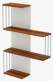 Prateleira de Parede Cambel – Branco/Pinho – 64x96x19 cm