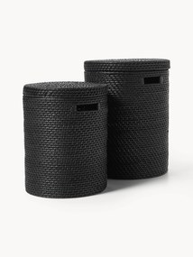 Cestos para roupa suja com tampas Lurdes, conjunto de 2