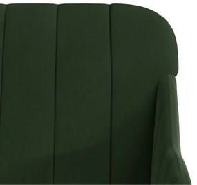 Cadeira c/ apoio de braços 63x76x80 cm veludo verde-escuro