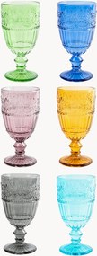 Copos de vinho Country Flower, conjunto de 6