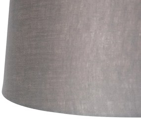 Candeeiro de suspensão com tons de linho cinzento escuro 35 cm - preto Blitz II Moderno