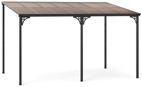 Capa de proteção solar para telhado de substituição Pavilion com fechos de velcro 300 x 300 cm preta