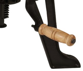 Mesa de apoio 60x(42-62) cm acácia maciça e ferro fundido