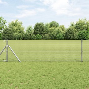 Cerca de Arame Soldado com 7 Postes 0.4x10 m Aço Galvanizado
