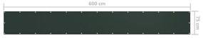Tela de varanda 75x600 cm tecido Oxford verde-escuro