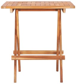 Conjunto bistrô c/ almofadões xadrez cinzento 3 pcs teca maciça