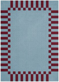 Tapete em lã artesanal de pelo comprido Tekla Frame