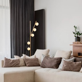 Candeeiro de Pé Domino – Dourado – 31 x 52 x 167 cm