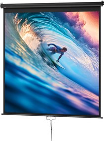 Ecrã de projeção para TV e cinema em casa de 99 polegadas, projetor de vídeo 1:1 4K HD, 178 cm x 178 cm