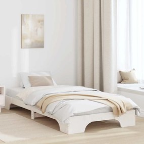 vidaXL Estrutura de Cama Branca 80x200 cm em Madeira de Pinho Sólido