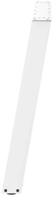 Pés de mesa de jantar em forma de U, 2 peças, branco, 80x (72-73) cm,