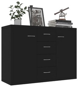 Aparador 88x30x65 cm contraplacado preto