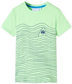 T-shirt para criança verde-néon 128