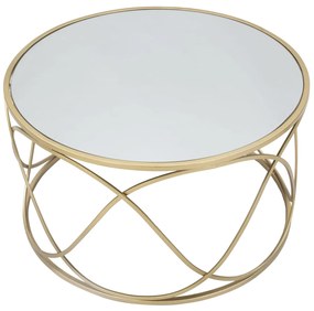 MESA DE CENTRO LURY Ø 70X40 CM DOURADA