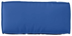 Almofada de palete para encosto azul royal 80x40x12 cm, feita de tecid
