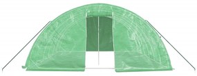 Estufa com estrutura de aço 30 m² 6x5x2,3 m verde