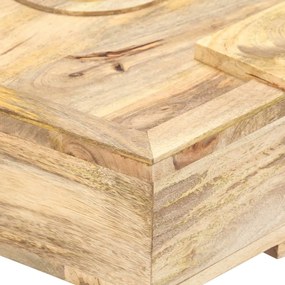 Mesa de centro estilo cassete 100x52x45 cm mangueira maciça
